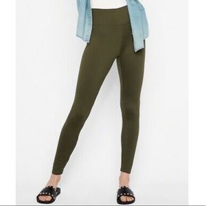 Olive Green Supersoft Express One Eleven Leggings